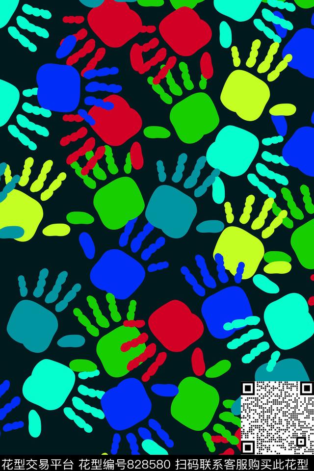 卡通婴童色彩传统印花华亿平台下载（图片编号: 828580） - 瓦栏（Walan）