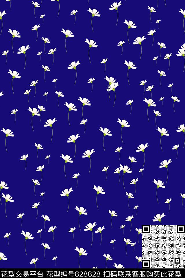 花瓣花卉乱花数码印花华亿平台下载（图片编号: 828828） - 瓦栏（Walan）