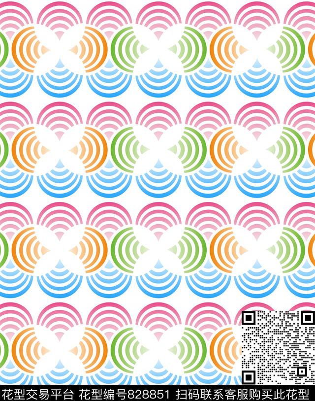 菱形圆形几何传统印花华亿平台下载（图片编号: 828851） - 瓦栏（Walan）