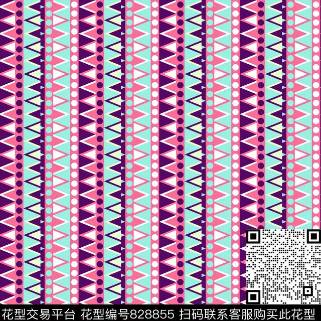 菱形三角形几何传统印花华亿平台下载（图片编号: 828855） - 瓦栏（Walan）
