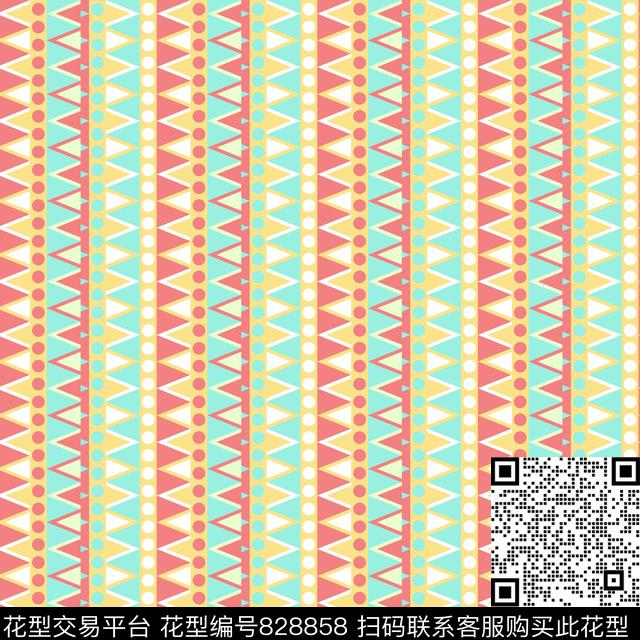 菱形三角形几何传统印花华亿平台下载（图片编号: 828858） - 瓦栏（Walan）