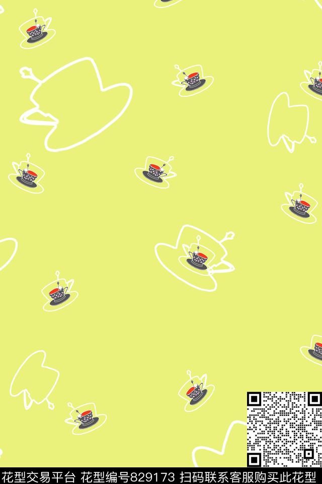 卡通杯子数码印花华亿平台下载（图片编号: 829173） - 瓦栏（Walan）