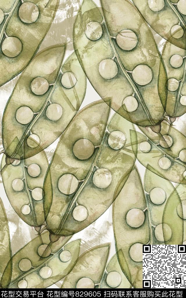 手绘之物几何肌理数码印花华亿平台下载（图片编号: 829605） - 瓦栏（Walan）