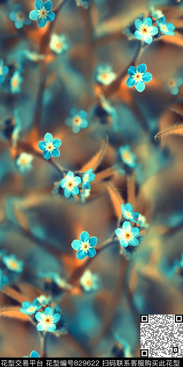 风景数码花卉数码印花华亿平台下载（图片编号: 829622） - 瓦栏（Walan）