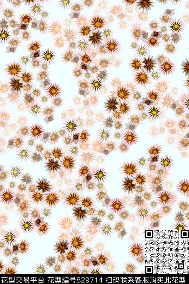 coloriseflowercolorfull数码印花华亿平台下载（图片编号: 829714） - 瓦栏（Walan）