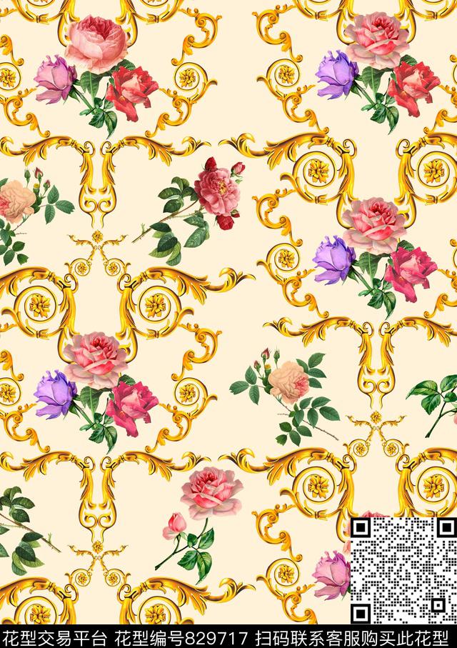 colorfullflowercolorise数码印花华亿平台下载（图片编号: 829717） - 瓦栏（Walan）