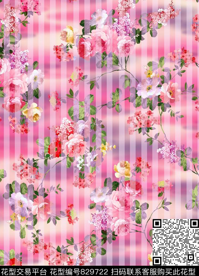 flowercolorisecolorfull数码印花华亿平台下载（图片编号: 829722） - 瓦栏（Walan）