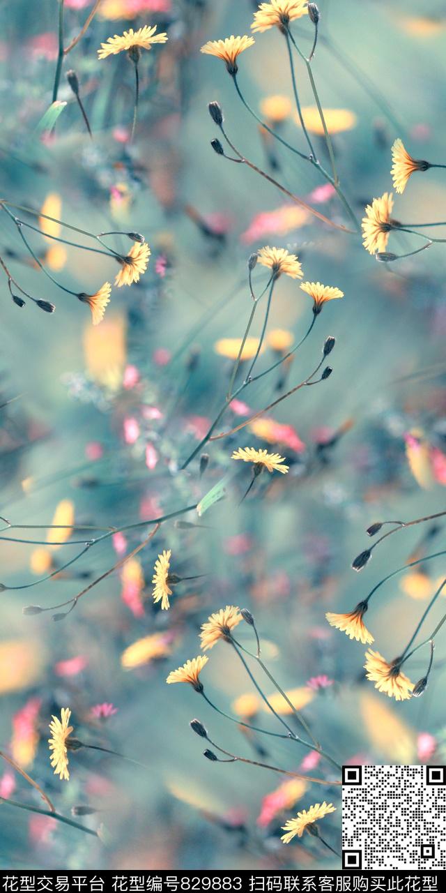 花卉数码小花数码印花华亿平台下载（图片编号: 829883） - 瓦栏（Walan）