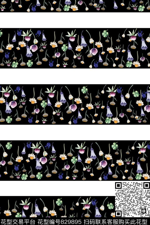 小碎花碎花条纹数码印花华亿平台下载（图片编号: 829895） - 瓦栏（Walan）