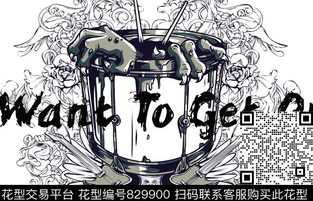字母、惊悚、抽象恐怖期待传统印花华亿平台下载（图片编号: 829900） - 瓦栏（Walan）