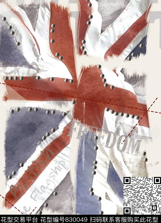 英伦风复古米字旗数码印花华亿平台下载（图片编号: 830049） - 瓦栏（Walan）