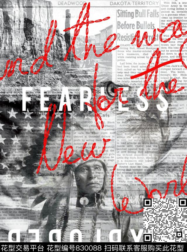 印第安、复古、做旧风格字母报纸风传统印花华亿平台下载（图片编号: 830088） - 瓦栏（Walan）