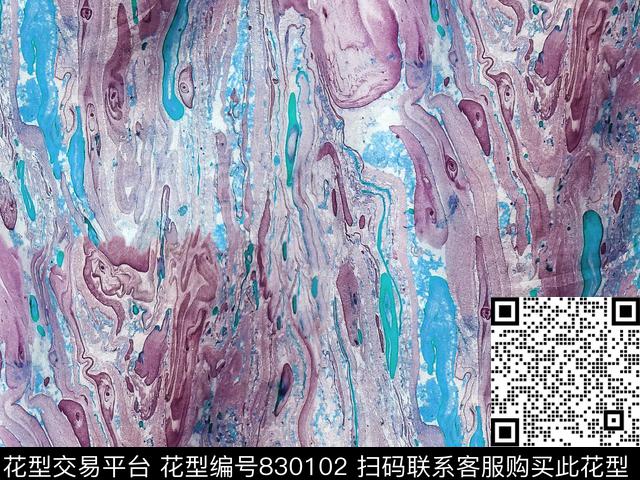 變形抽象扭曲数码印花华亿平台下载（图片编号: 830102） - 瓦栏（Walan）