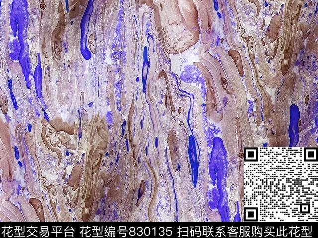 變形抽象扭曲数码印花华亿平台下载（图片编号: 830135） - 瓦栏（Walan）