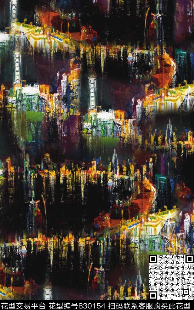抽象肌理趣味数码印花华亿平台下载（图片编号: 830154） - 瓦栏（Walan）