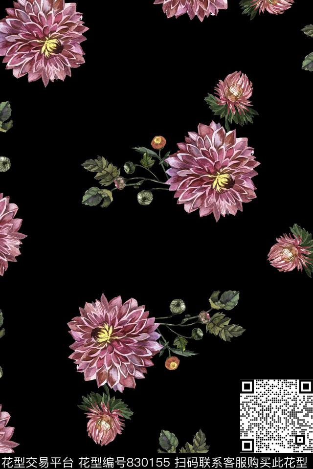 规则排版复古数码印花华亿平台下载（图片编号: 830155） - 瓦栏（Walan）