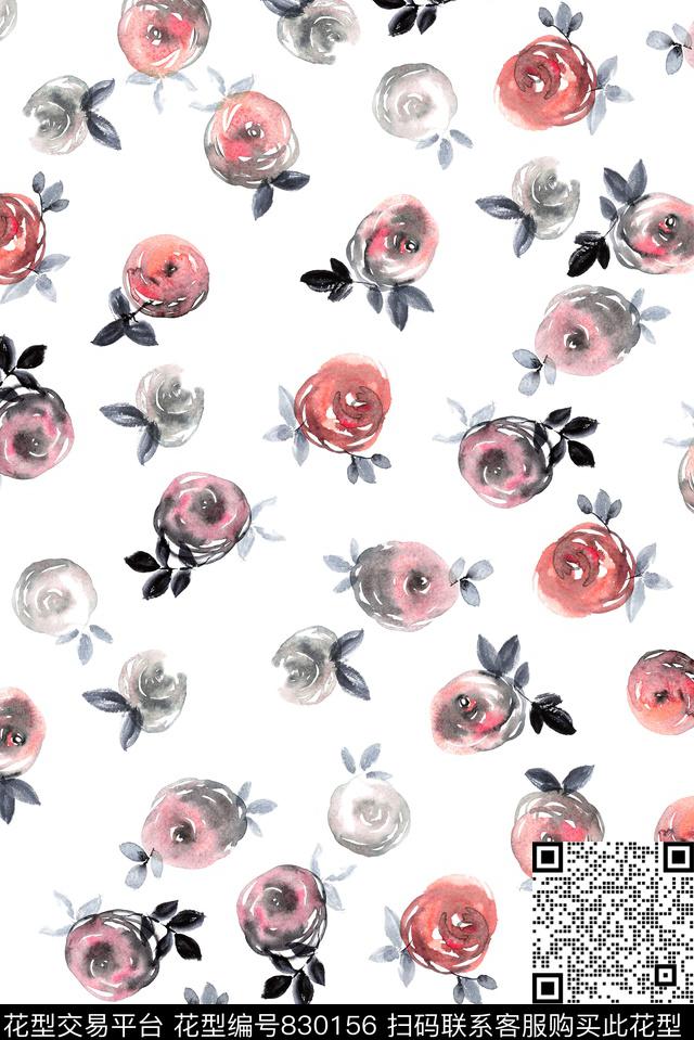 日式小碎花花卉数码印花华亿平台下载（图片编号: 830156） - 瓦栏（Walan）