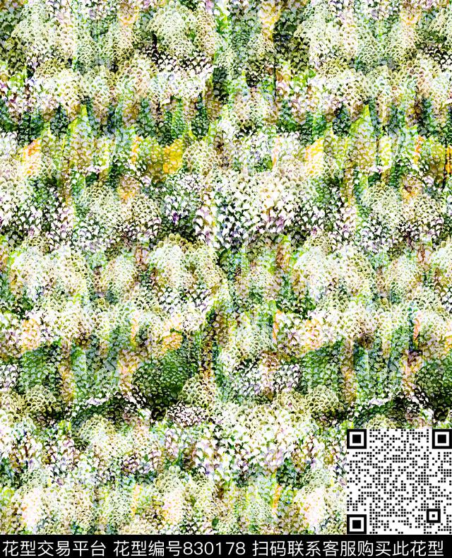 笔触树皮纹理数码印花华亿平台下载（图片编号: 830178） - 瓦栏（Walan）