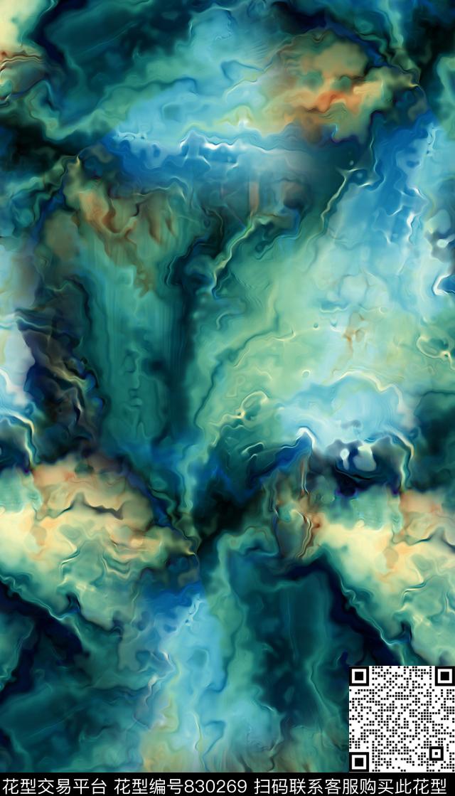 抽象炫彩纹理数码印花华亿平台下载（图片编号: 830269） - 瓦栏（Walan）