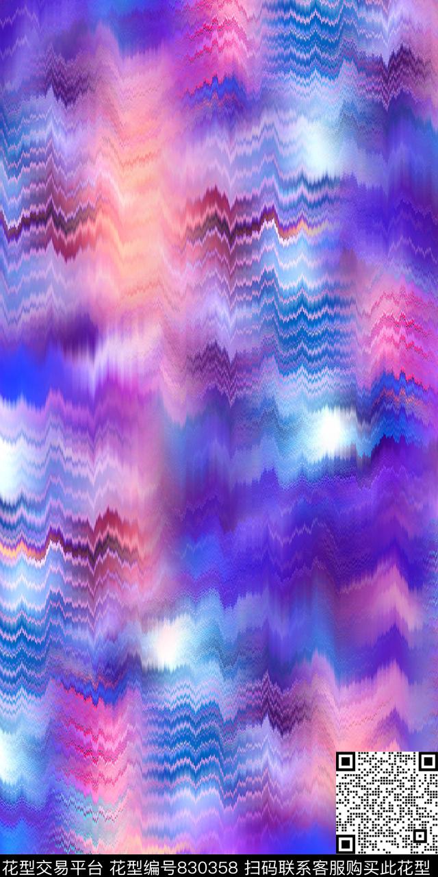 抽象纹路数码印花数码印花华亿平台下载（图片编号: 830358） - 瓦栏（Walan）