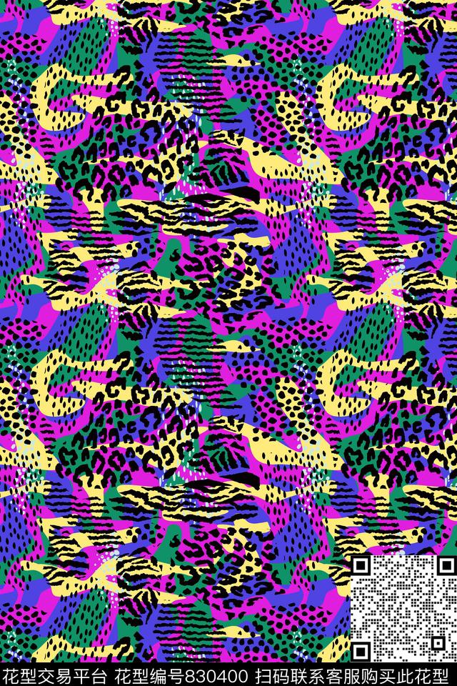 豹纹动物纹大牌风传统印花华亿平台下载（图片编号: 830400） - 瓦栏（Walan）