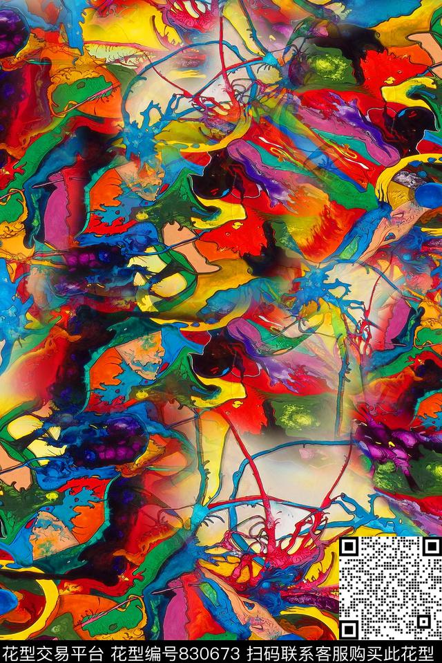 泳装女装连衣裙肌理数码印花华亿平台下载（图片编号: 830673） - 瓦栏（Walan）