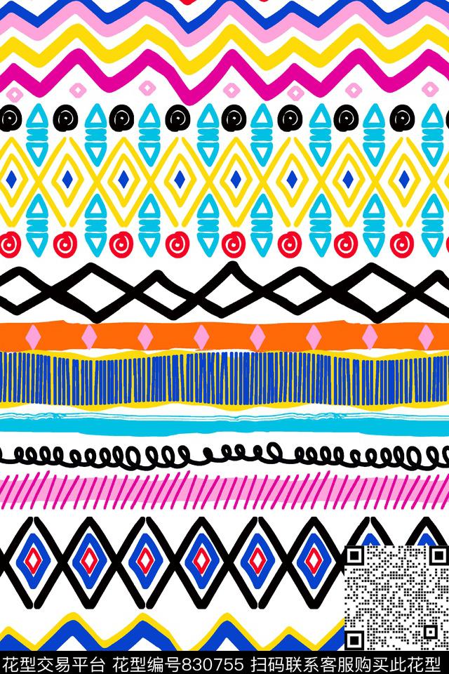 不规则几何色块几何传统印花华亿平台下载（图片编号: 830755） - 瓦栏（Walan）