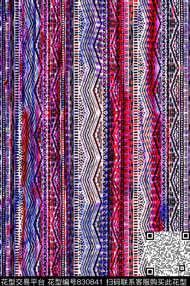 抽象底纹波西米亚民族风数码印花华亿平台下载（图片编号: 830841） - 瓦栏（Walan）