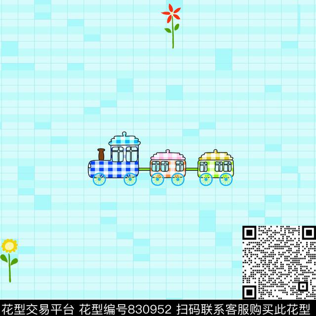 婴童火车英文数码印花华亿平台下载（图片编号: 830952） - 瓦栏（Walan）
