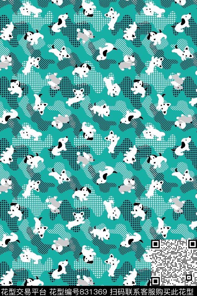 婴童卡通波点传统印花华亿平台下载（图片编号: 831369） - 瓦栏（Walan）