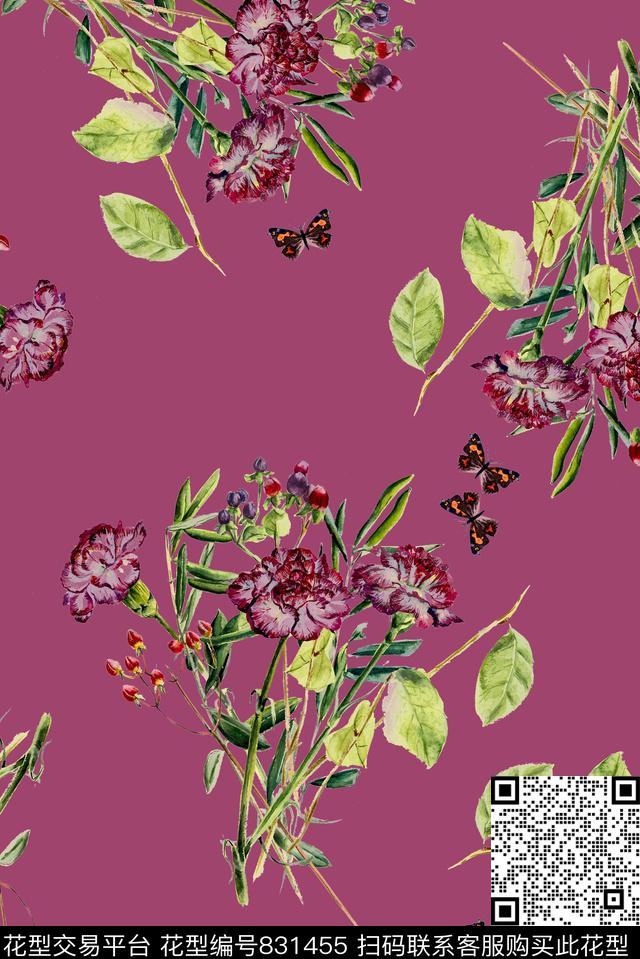 定位扎染手绘数码印花华亿平台下载（图片编号: 831455） - 瓦栏（Walan）