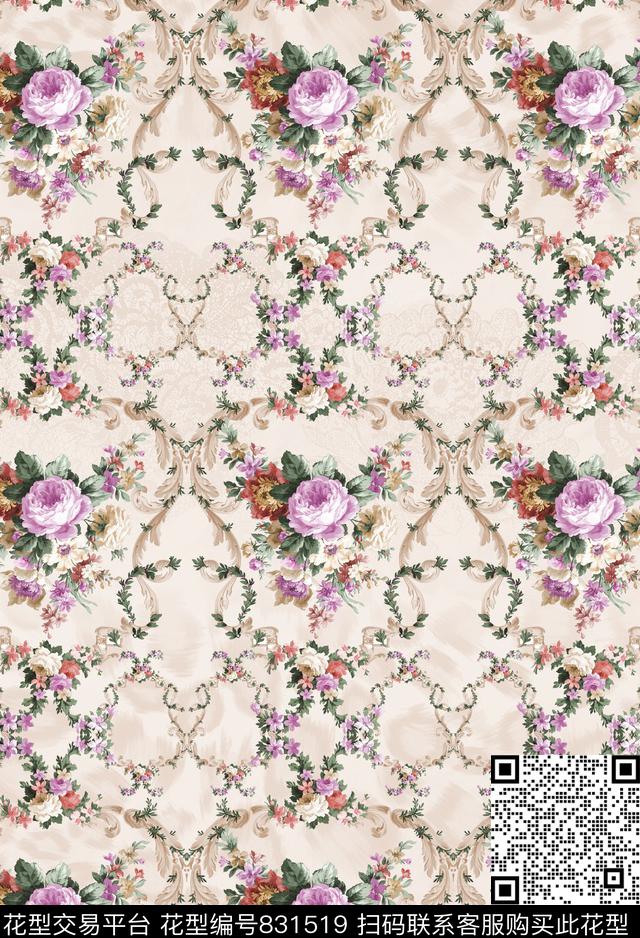 佩兹利民族风花朵数码印花华亿平台下载（图片编号: 831519） - 瓦栏（Walan）