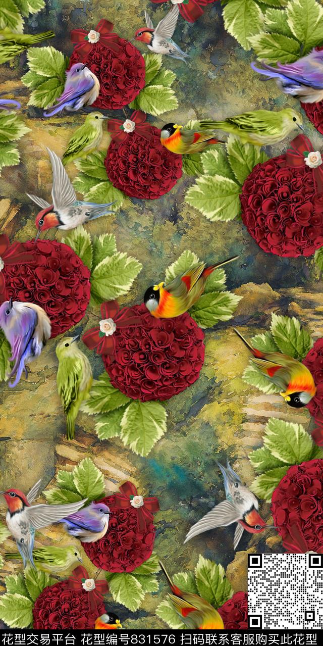 花朵小碎花乱花数码印花华亿平台下载（图片编号: 831576） - 瓦栏（Walan）