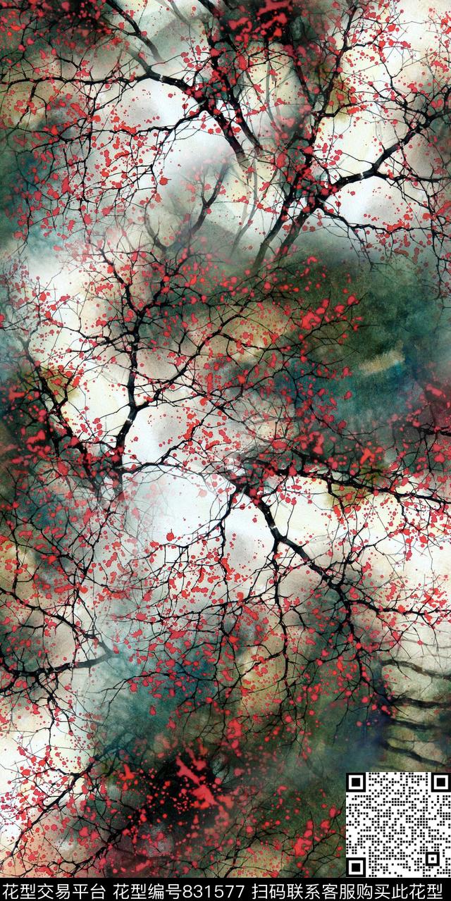 乱花花瓣花朵数码印花华亿平台下载（图片编号: 831577） - 瓦栏（Walan）