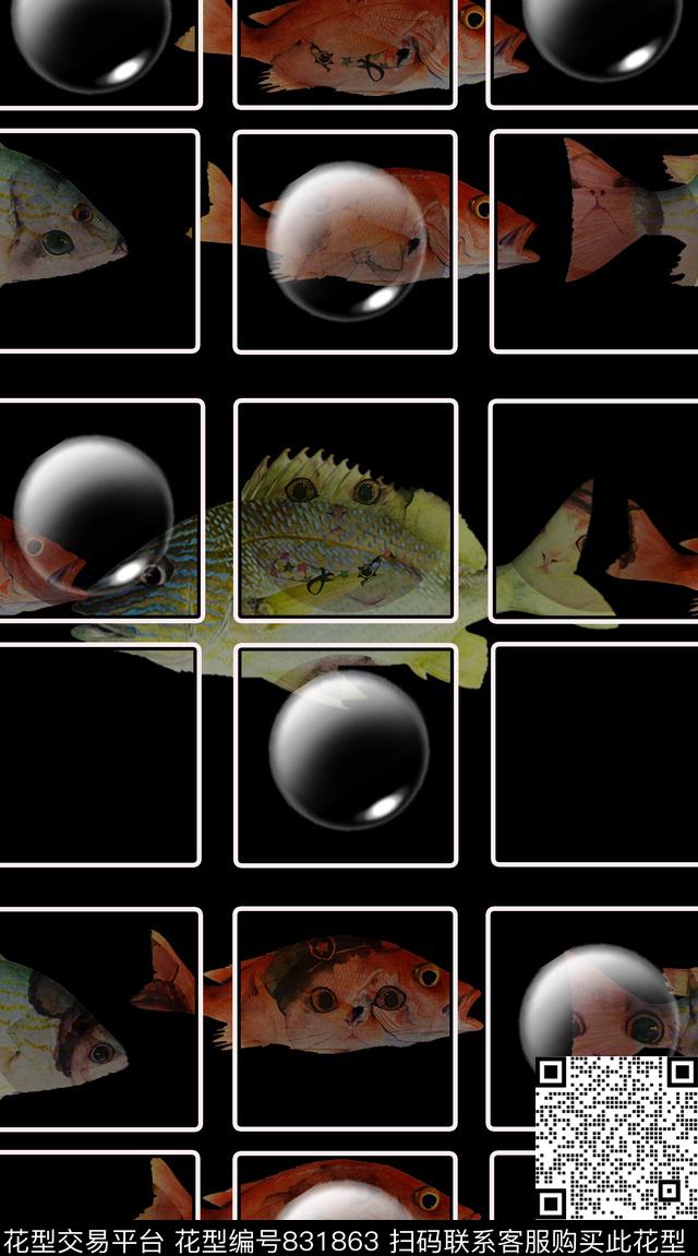 男装创意图案设计创意服装面料数码印花华亿平台下载（图片编号: 831863） - 瓦栏（Walan）