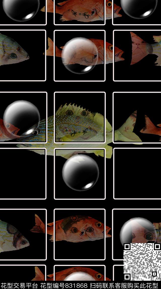 男装创意图案设计创意服装面料数码印花华亿平台下载（图片编号: 831868） - 瓦栏（Walan）