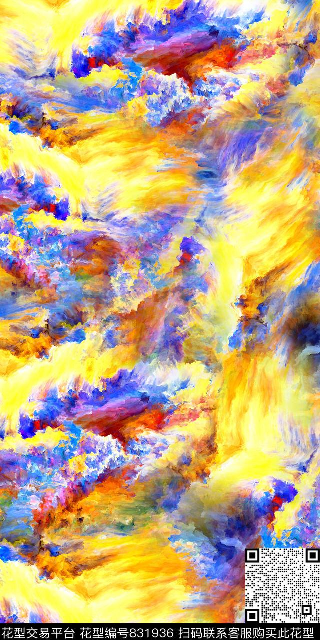 抽象分形数码数码印花华亿平台下载（图片编号: 831936） - 瓦栏（Walan）