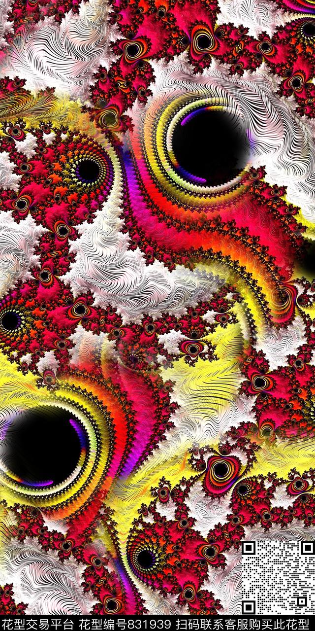 抽象分形数码数码印花华亿平台下载（图片编号: 831939） - 瓦栏（Walan）
