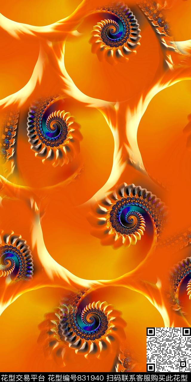 抽象分形数码数码印花华亿平台下载（图片编号: 831940） - 瓦栏（Walan）