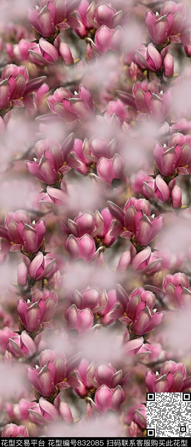 数码印花木棉花鲜花数码印花华亿平台下载（图片编号: 832085） - 瓦栏（Walan）