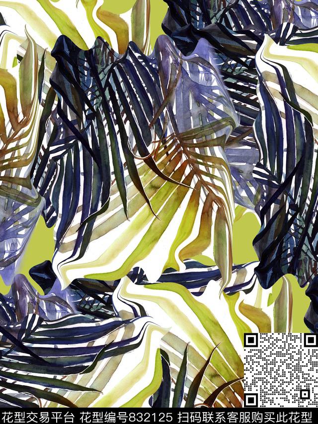 女装华亿平台抽象复古数码印花华亿平台下载（图片编号: 832125） - 瓦栏（Walan）