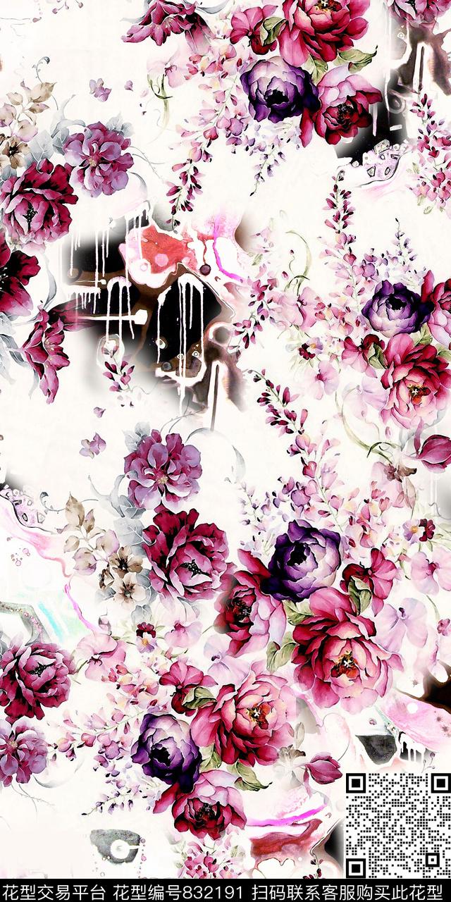 小碎花数码花卉数码印花华亿平台下载（图片编号: 832191） - 瓦栏（Walan）