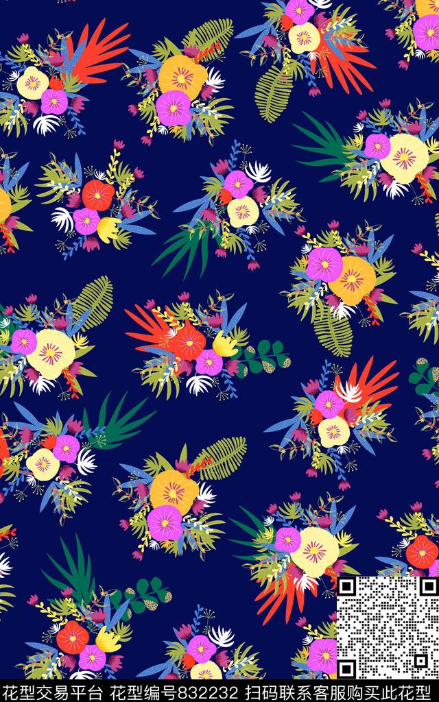 小花碎花花卉传统印花华亿平台下载（图片编号: 832232） - 瓦栏（Walan）
