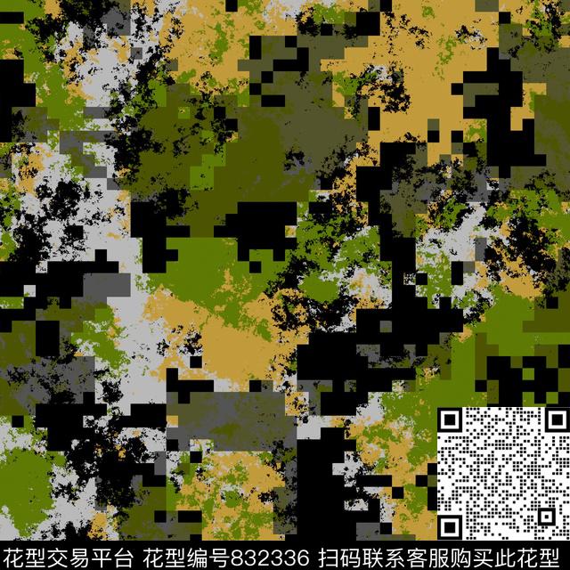 几何动物迷彩迷彩数码印花华亿平台下载（图片编号: 832336） - 瓦栏（Walan）