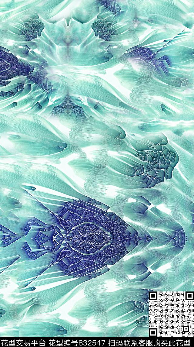 数码抽象太空数码印花华亿平台下载（图片编号: 832547） - 瓦栏（Walan）