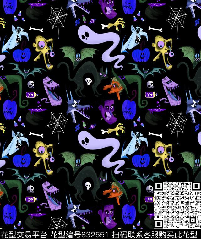 潮牌全身印花印花数码印花华亿平台下载（图片编号: 832551） - 瓦栏（Walan）