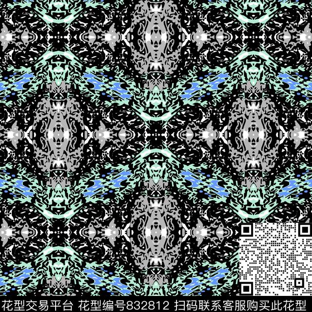 菱形不规则几何解构传统印花华亿平台下载（图片编号: 832812） - 瓦栏（Walan）