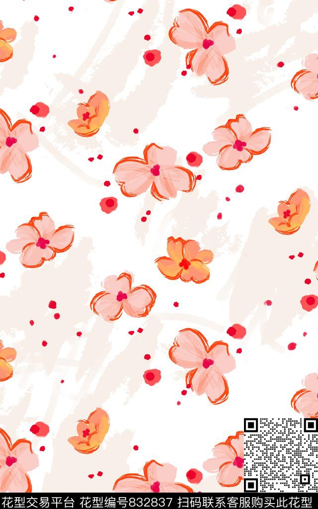 艺术花卉日韩清新风格泳装传统印花华亿平台下载（图片编号: 832837） - 瓦栏（Walan）