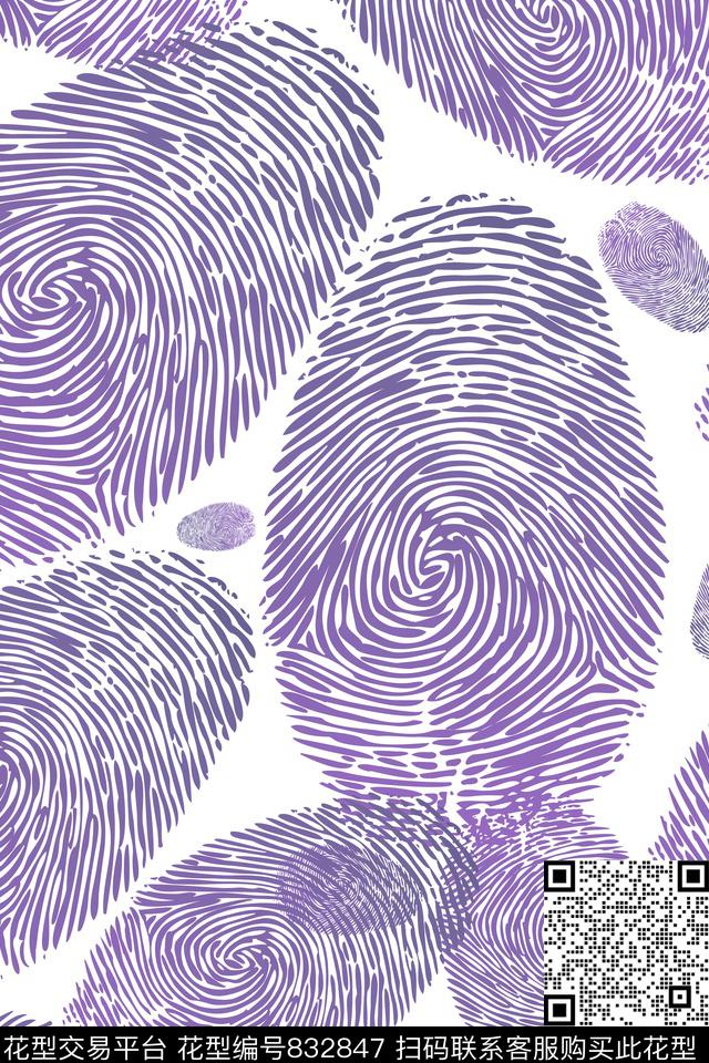指纹色彩手数码印花华亿平台下载（图片编号: 832847） - 瓦栏（Walan）