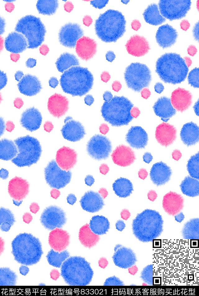 洋阳---抽象水墨水彩肌理真丝传统印花华亿平台下载（图片编号: 833021） - 瓦栏（Walan）